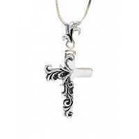SILVER 925 STERLING SILVER CROSS OX PENDANT