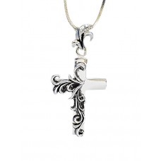 SILVER 925 STERLING SILVER CROSS OX PENDANT