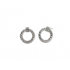 SILVER 925 STERLING SILVER CZ EARRING