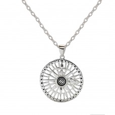 SILVER 925 STERLING SILVER COMPASS PENDANT