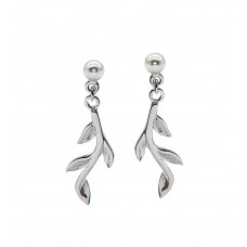 SILVER 925 STERLING SILVER LEAF EARING