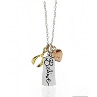 SILVER 925 STERLING SILVER BELIVE LUCKY HEART NECKLACE