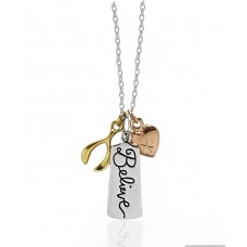 SILVER 925 STERLING SILVER BELIVE LUCKY HEART NECKLACE